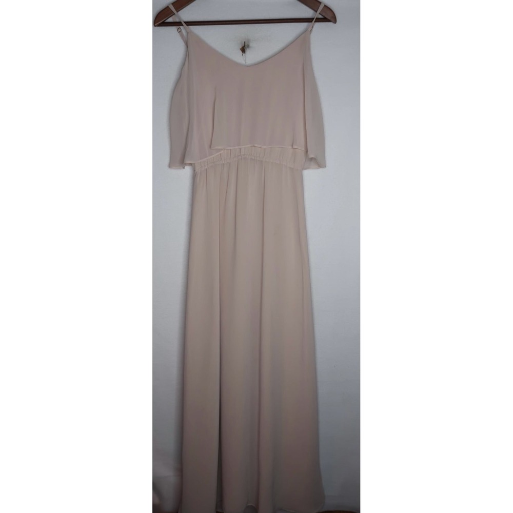 Ceremony by Joanna August Womens S Chiffon Maxi Dress Bridesmaid EUC